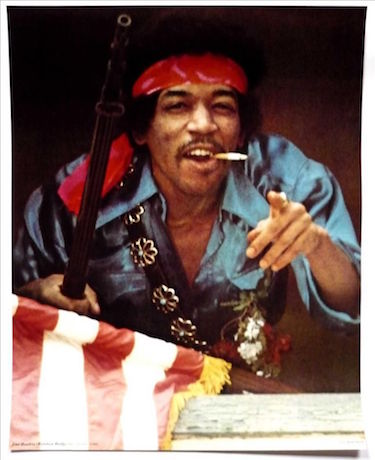 Jimi Hendrix Smoking Pointing