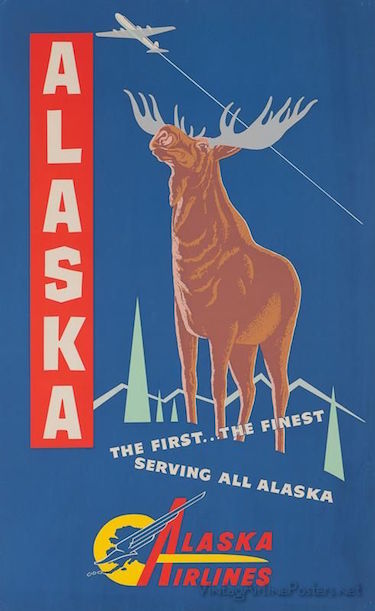 Alaska Airlines Vintage Poster