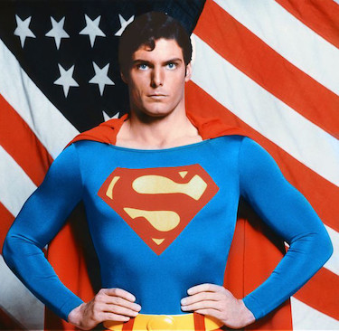 Superman with USA Flag